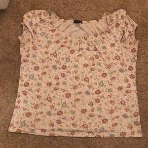 Cream flowered chaps shirt